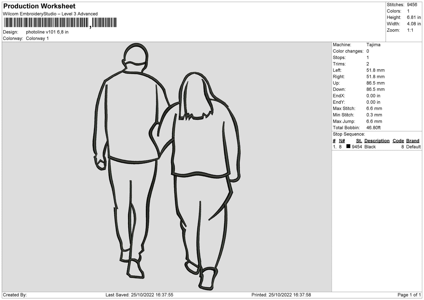 Photoline V101 Embroidery FIle 5 sizes
