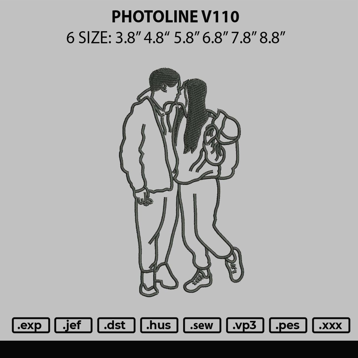 Photoline V110 Embroidery file 6 sizes