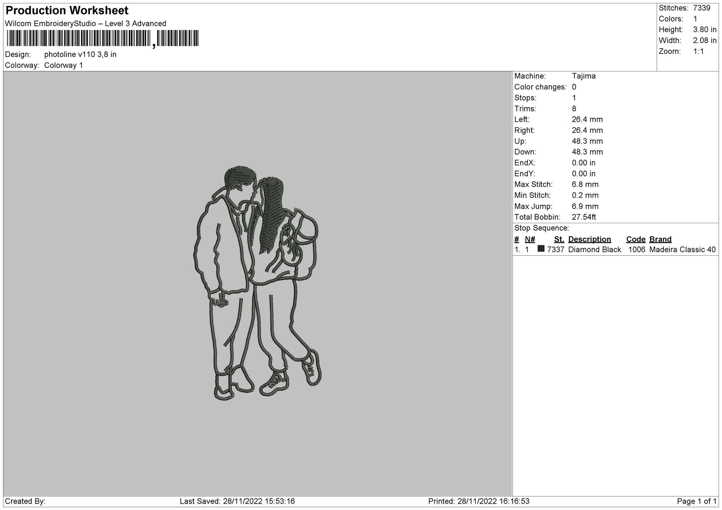 Photoline V110 Embroidery file 6 sizes