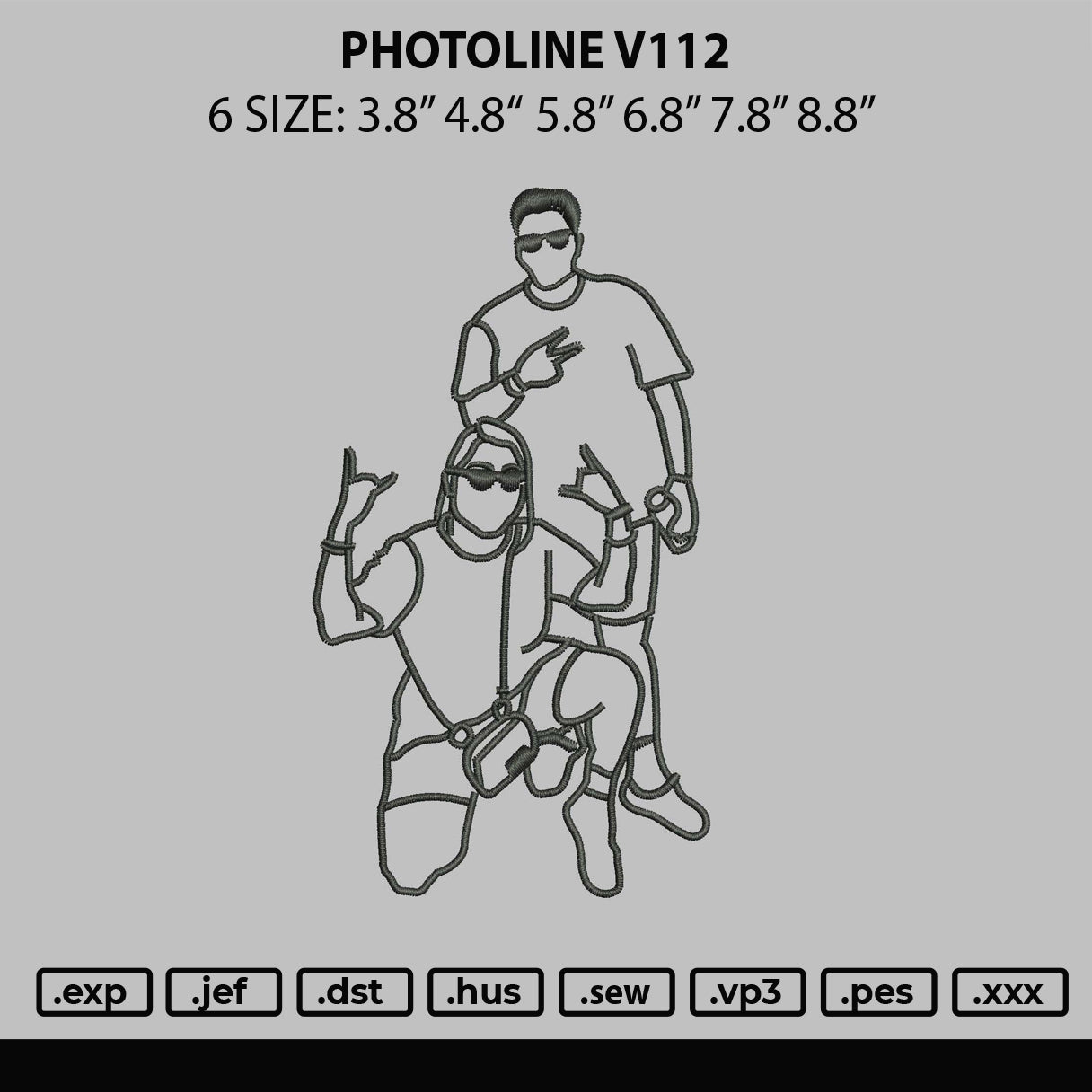Photoline V112 Embroidery File 6 sizes
