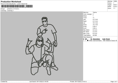 Photoline V112 Embroidery File 6 sizes