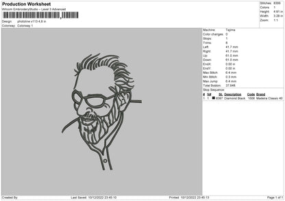 Photoline V113 Embroidery File 6 sizes