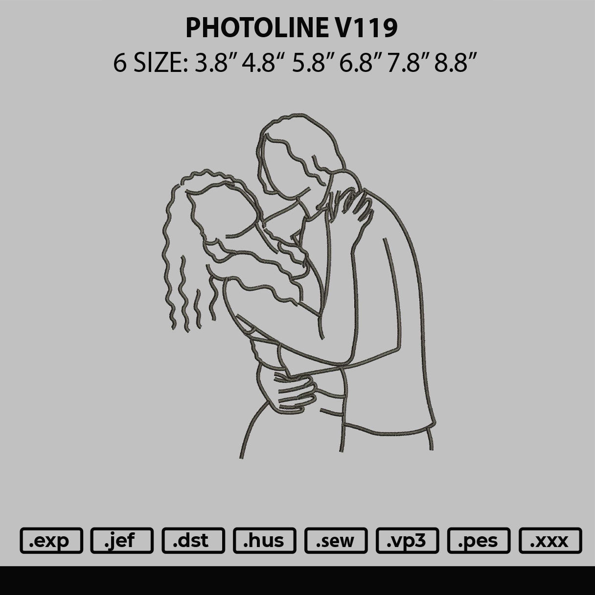 Photoline V119 Embroidery File 6 sizes