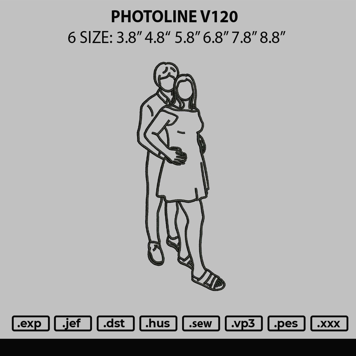 Photoline V120 Embroidery File 6 sizes