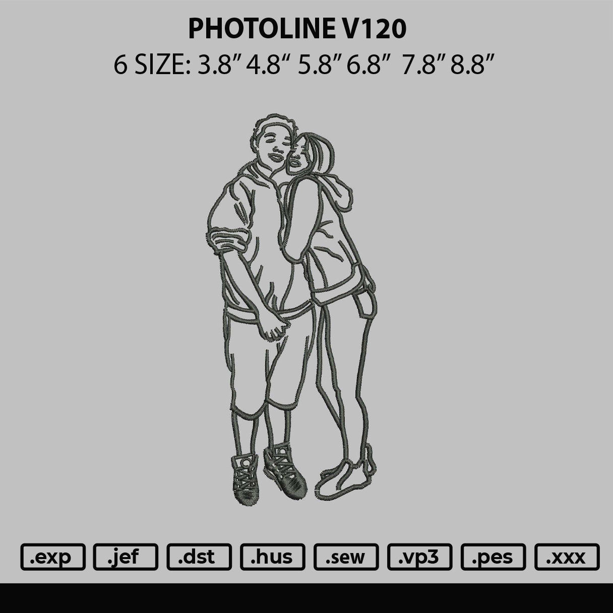 Photoline V120 Embroidery File 6 sizes
