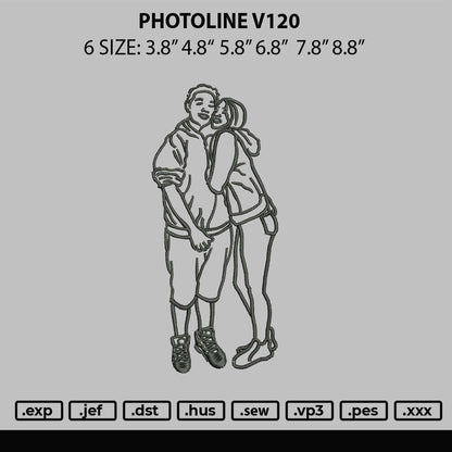 Photoline V120 Embroidery File 6 sizes