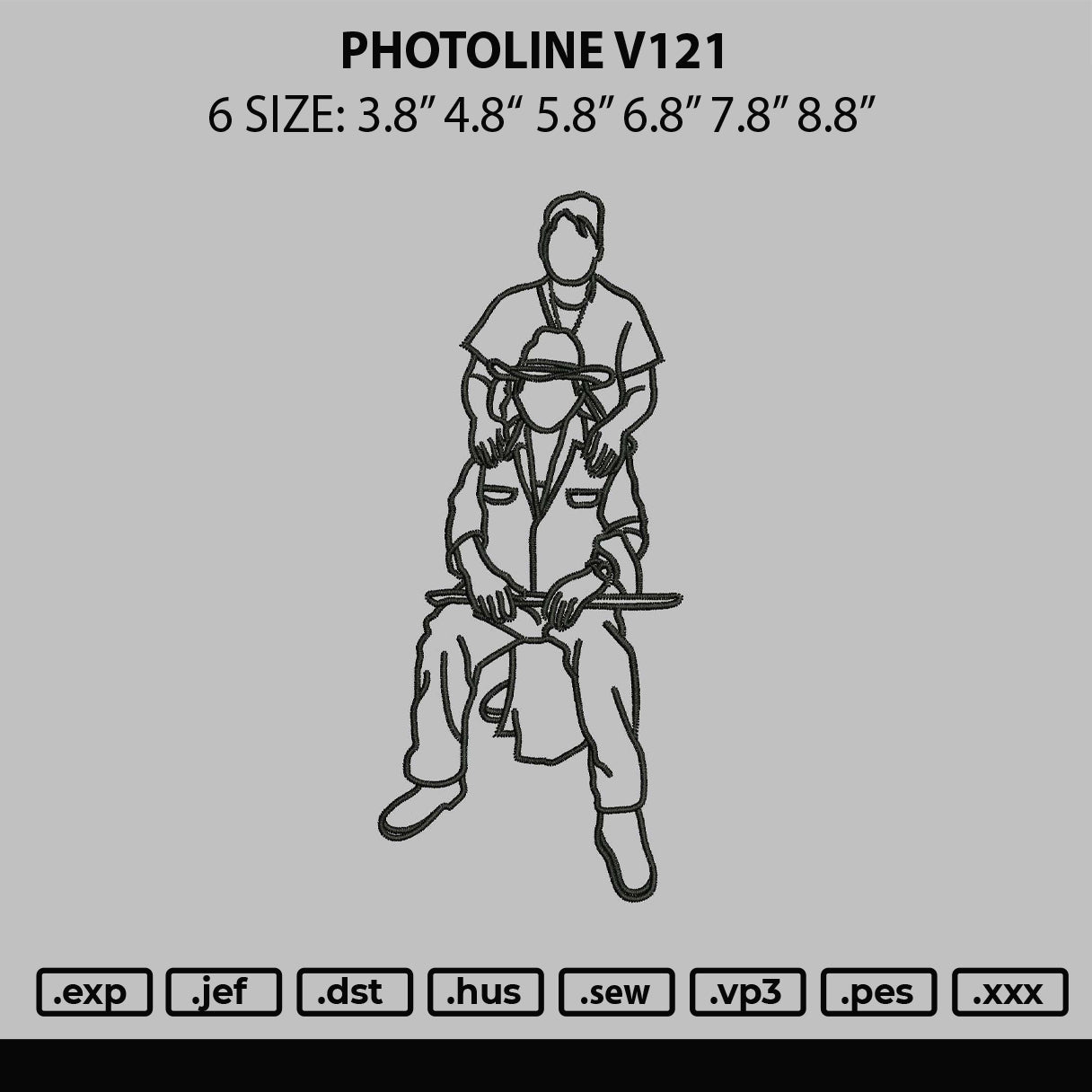 Photoline V121 Embroidery File 6 Sizes