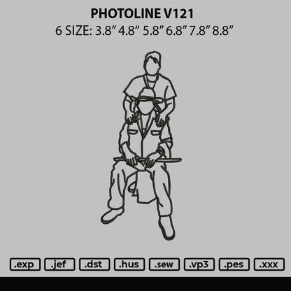 Photoline V121 Embroidery File 6 Sizes