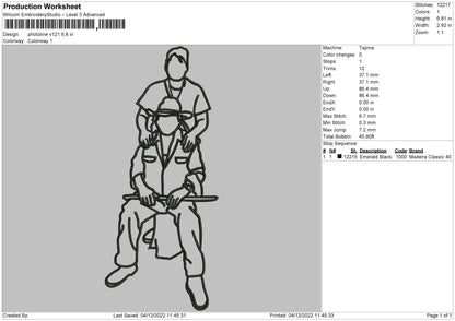 Photoline V121 Embroidery File 6 Sizes