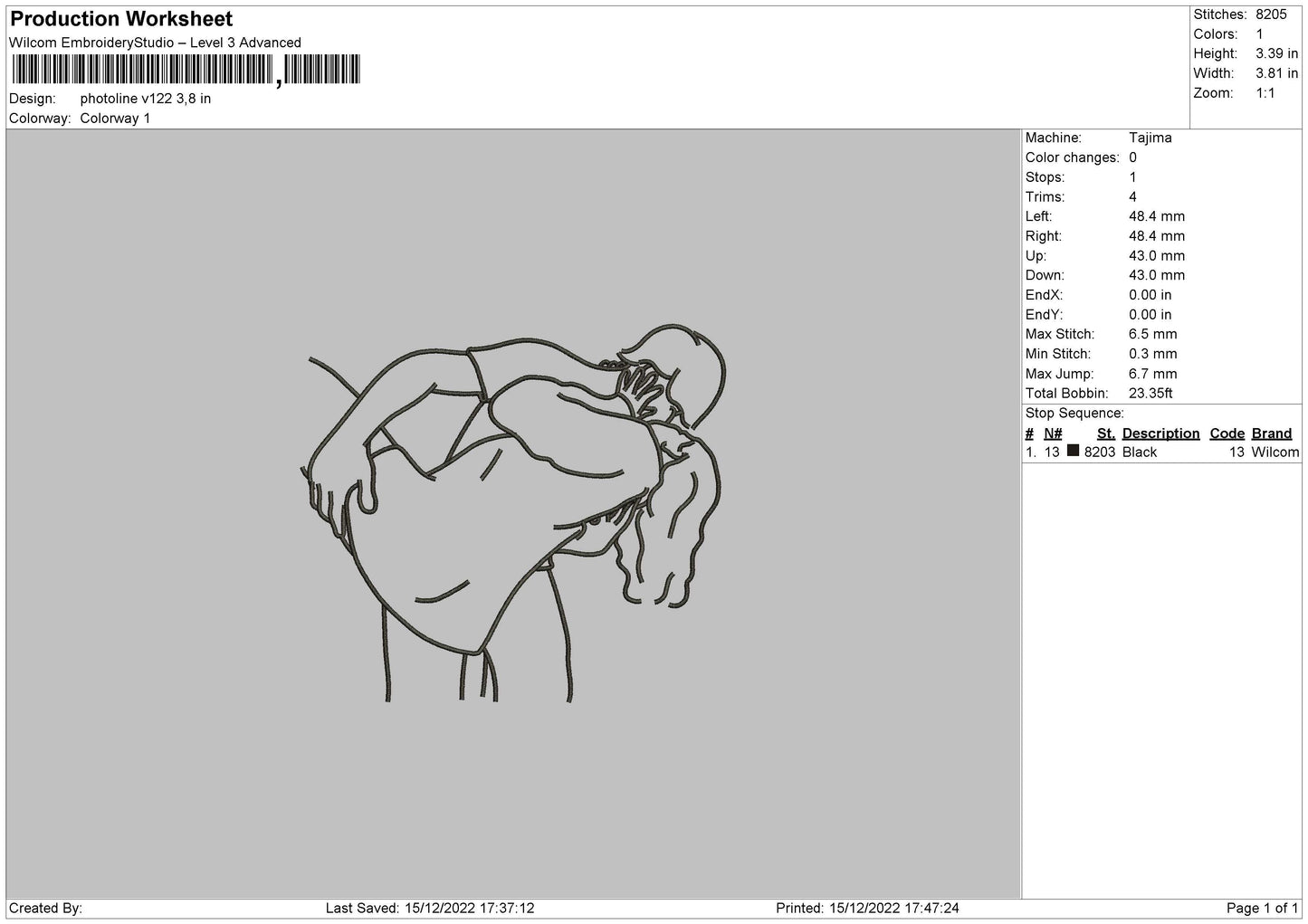 Photoline V122 02 Embroidery File 6 sizes