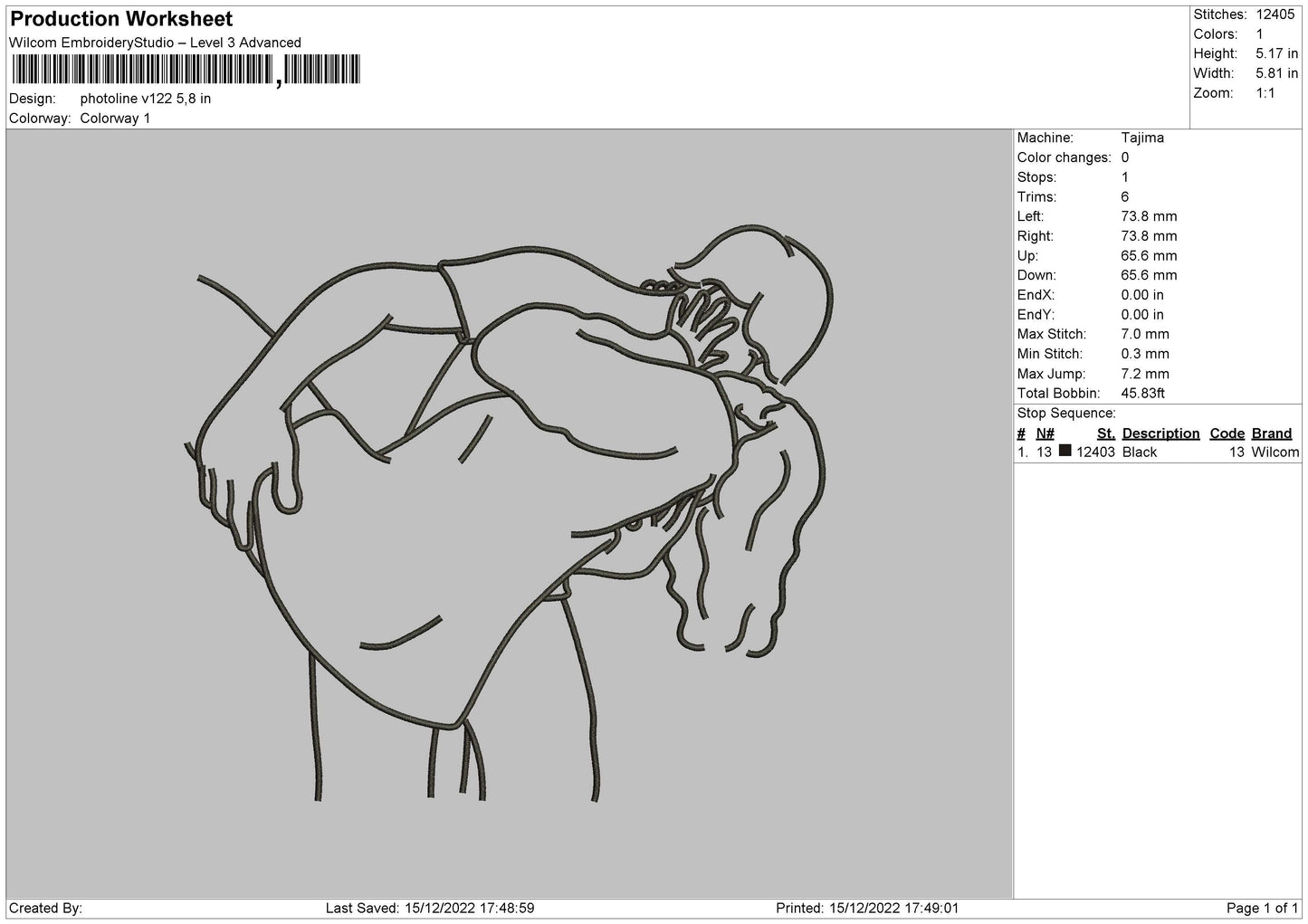 Photoline V122 02 Embroidery File 6 sizes