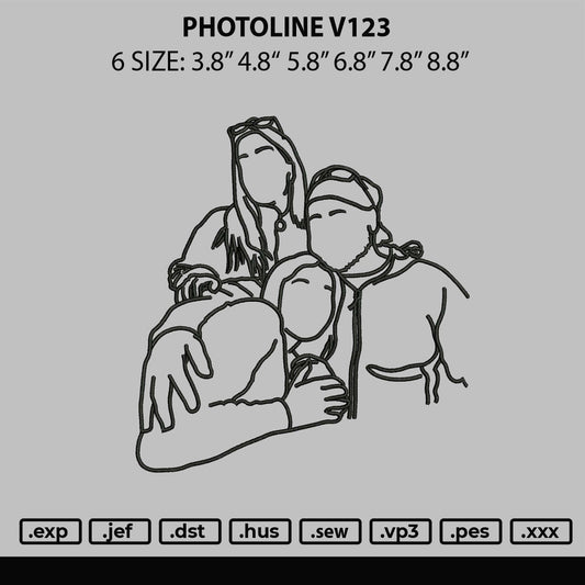 Photoline V123 Embroidery File 6 sizes