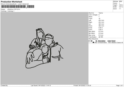 Photoline V123 Embroidery File 6 sizes