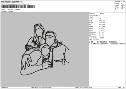 Photoline V123 Embroidery File 6 sizes