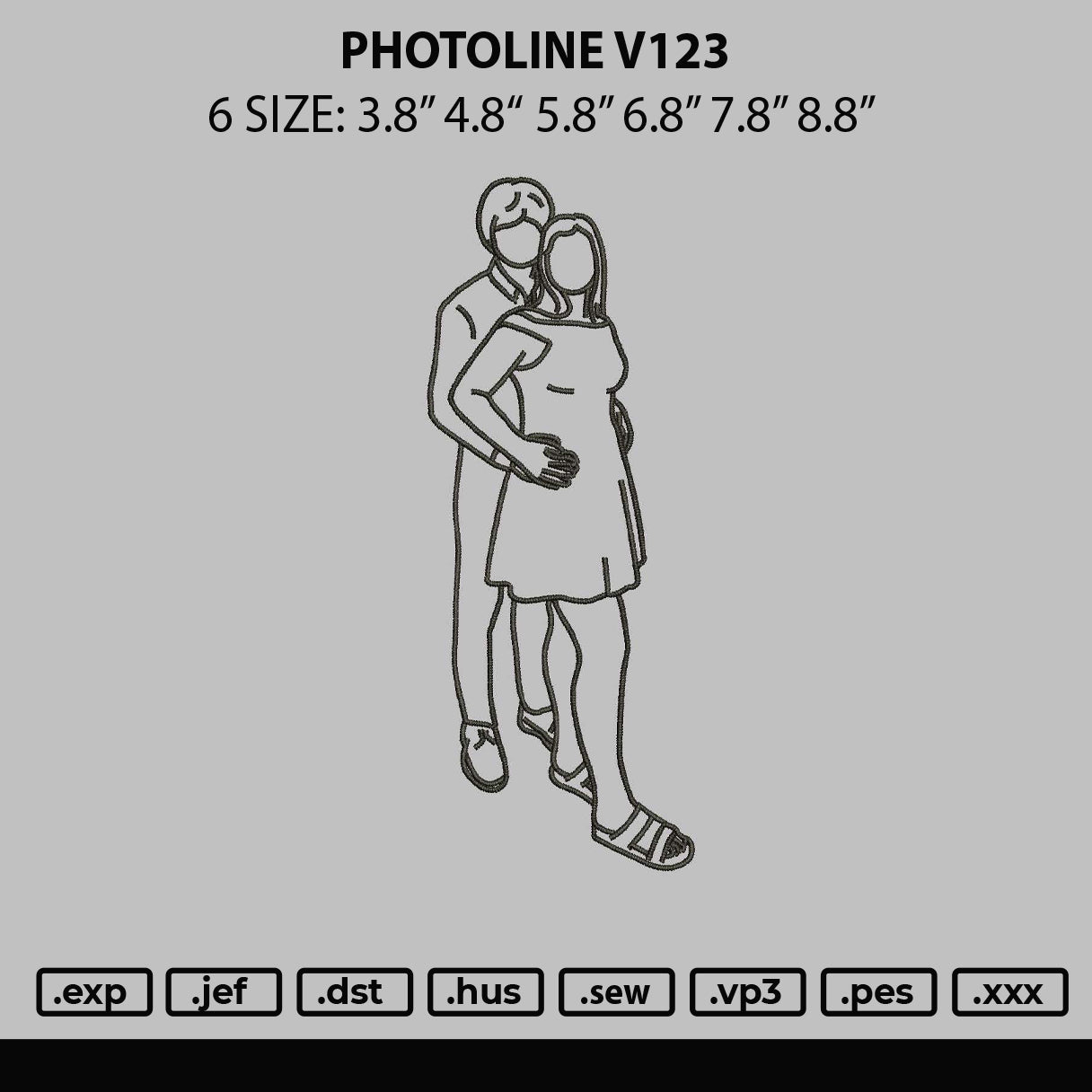 Photoline V123 Embroidery File 6 sizes