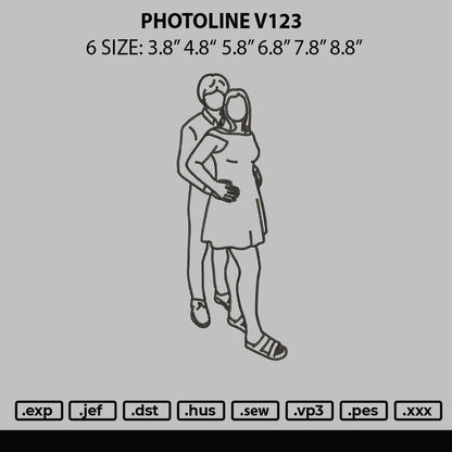 Photoline V123 Embroidery File 6 sizes