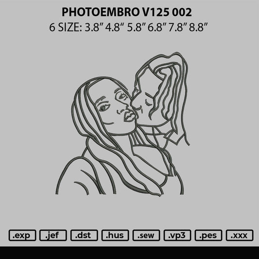 Photoline V125 V002 Embroidery File 6 sizes
