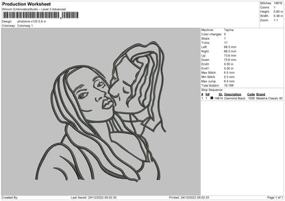 Photoline V125 V002 Embroidery File 6 sizes