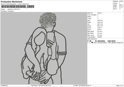 Photoline V125 Embroidery File 6 sizes