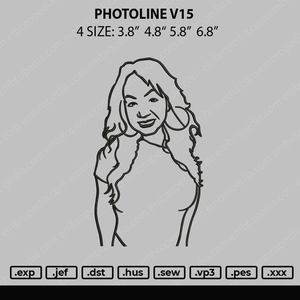 Photoline V15 Embroidery File 4 size