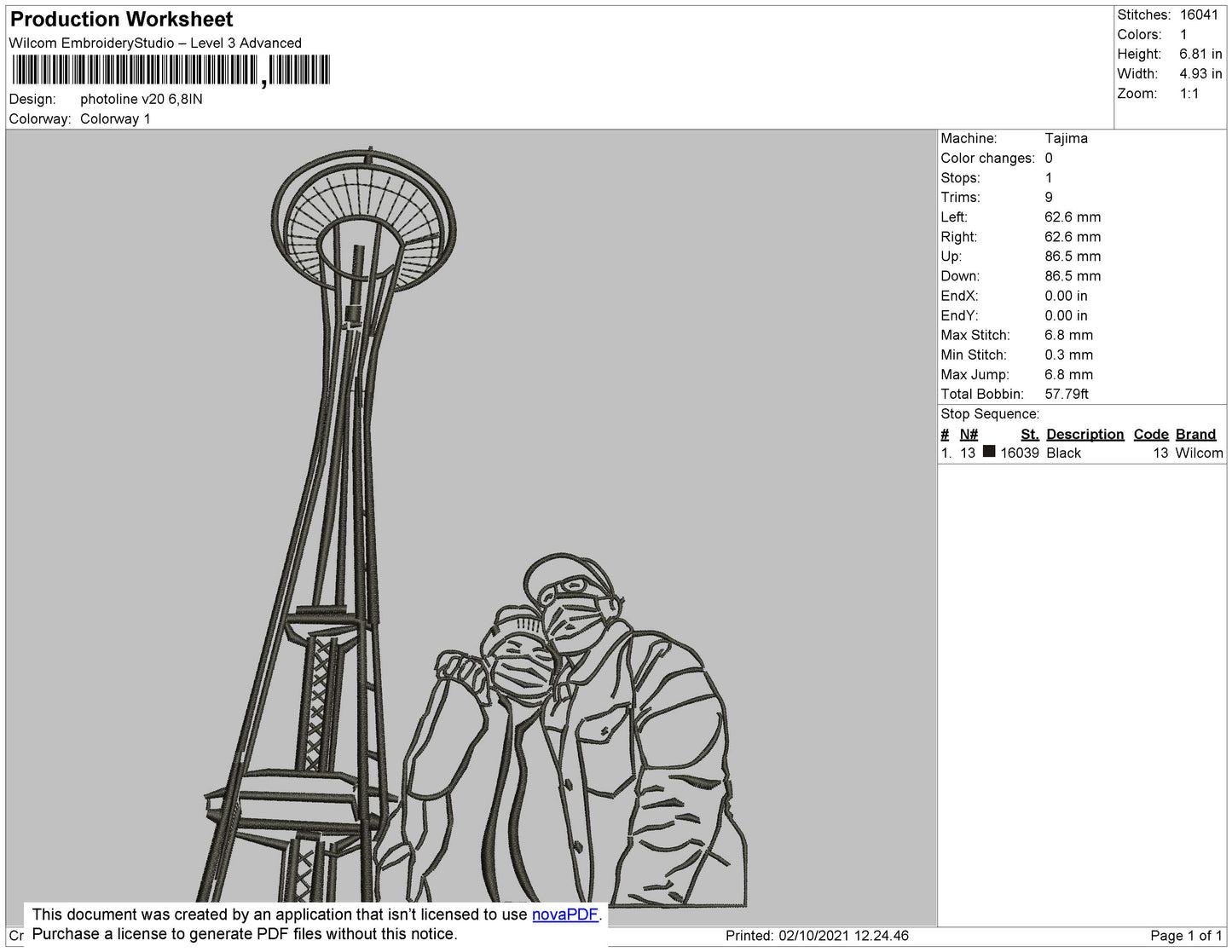 Photoline V20 Embroidery File 4 size