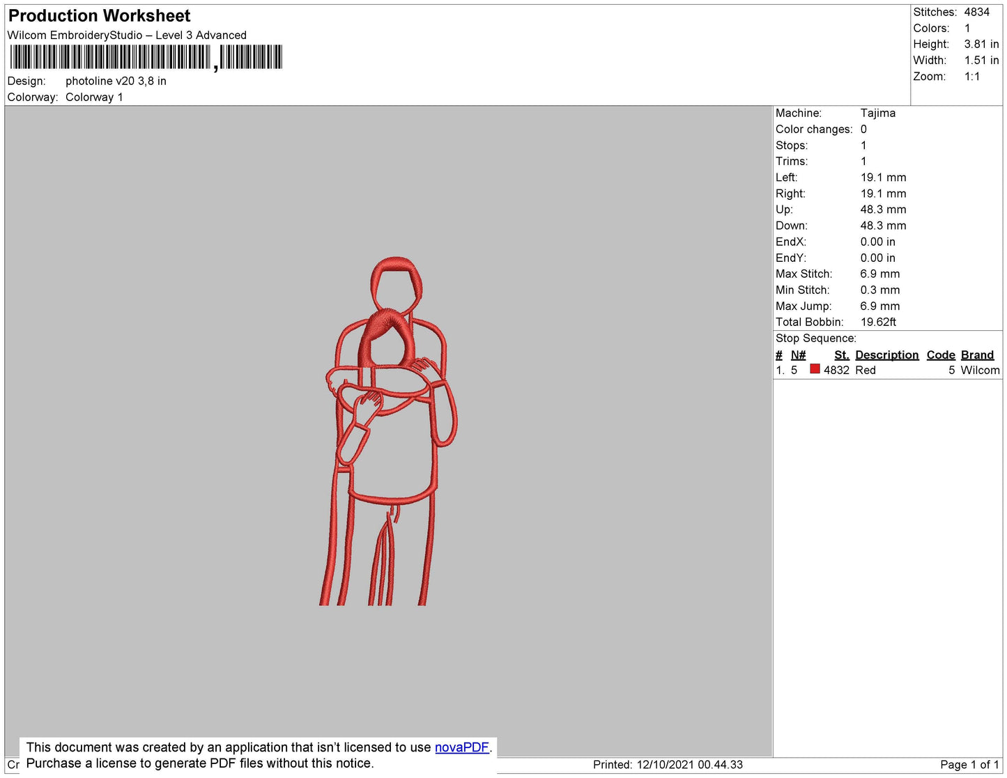 Photoline V20 Embroidery File 4 size