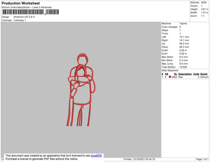 Photoline V20 Embroidery File 4 size