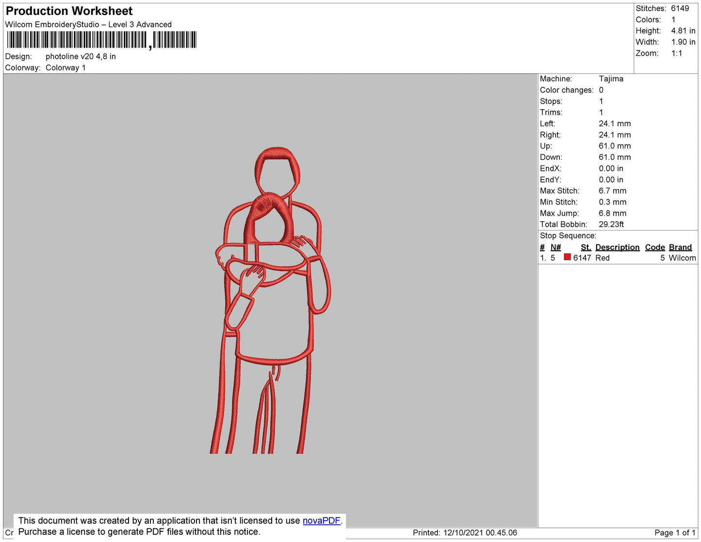 Photoline V20 Embroidery File 4 size