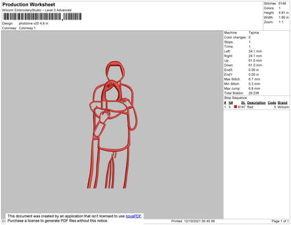Photoline V20 Embroidery File 4 size