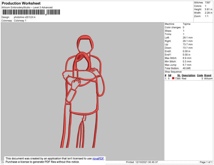 Photoline V20 Embroidery File 4 size
