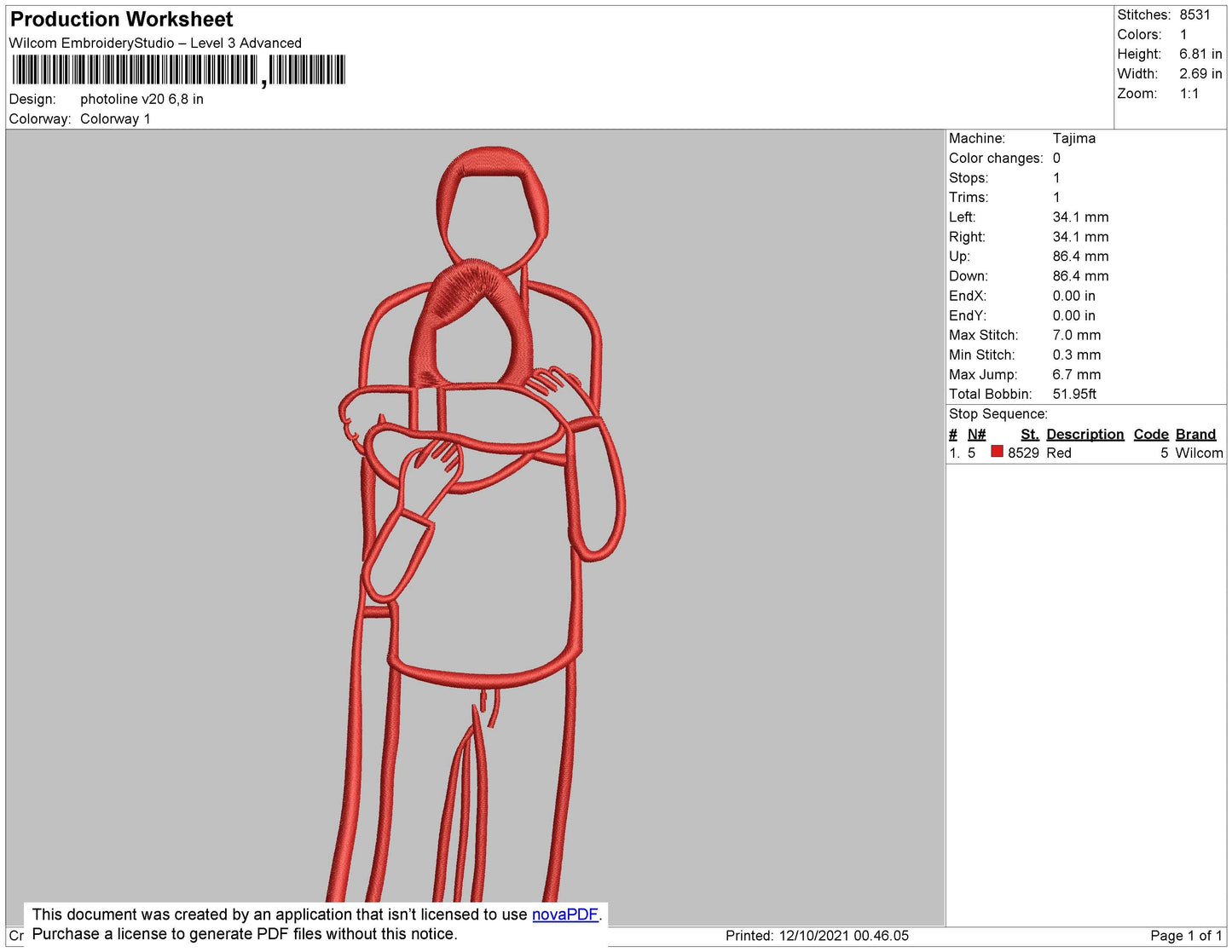 Photoline V20 Embroidery File 4 size