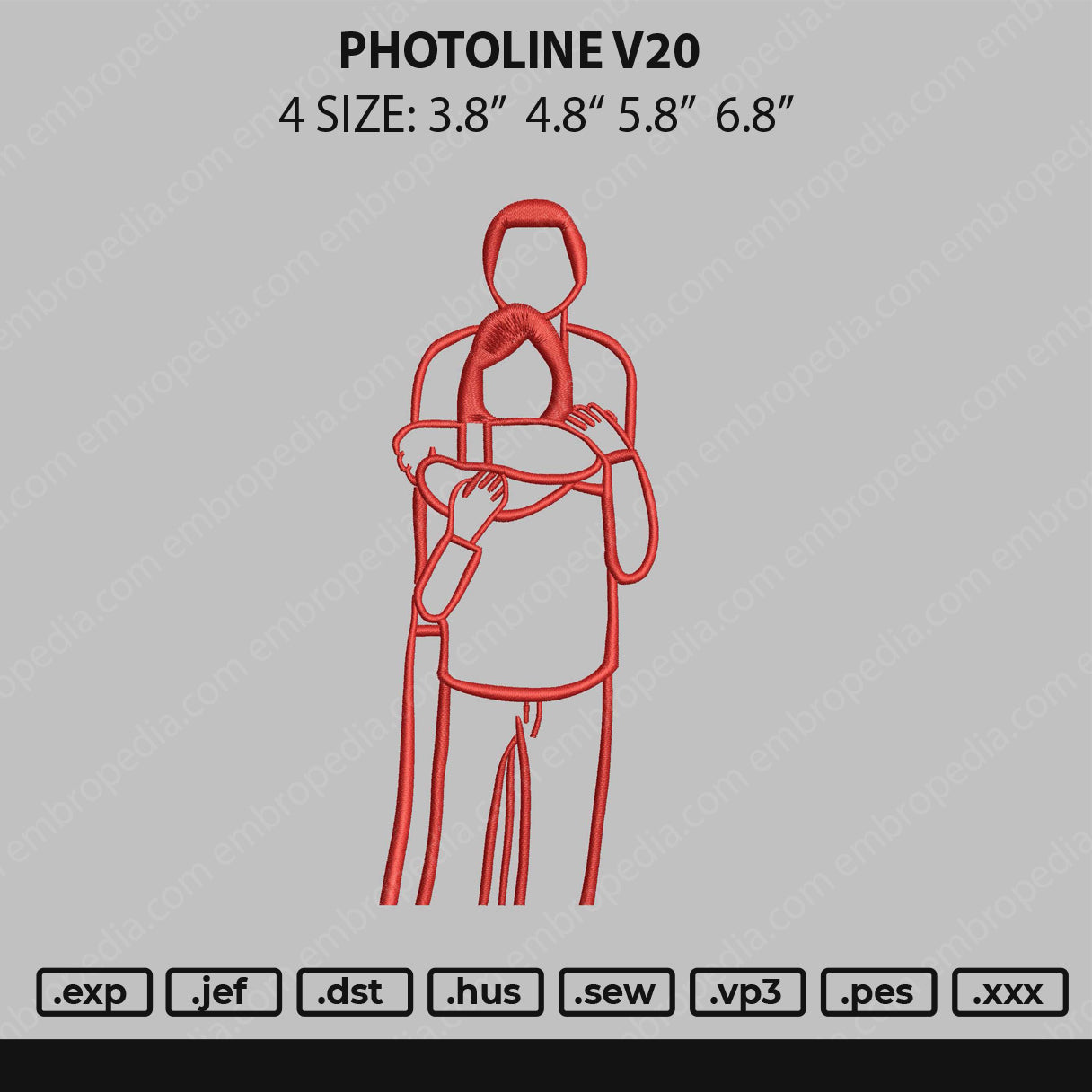 Photoline V20 Embroidery File 4 size