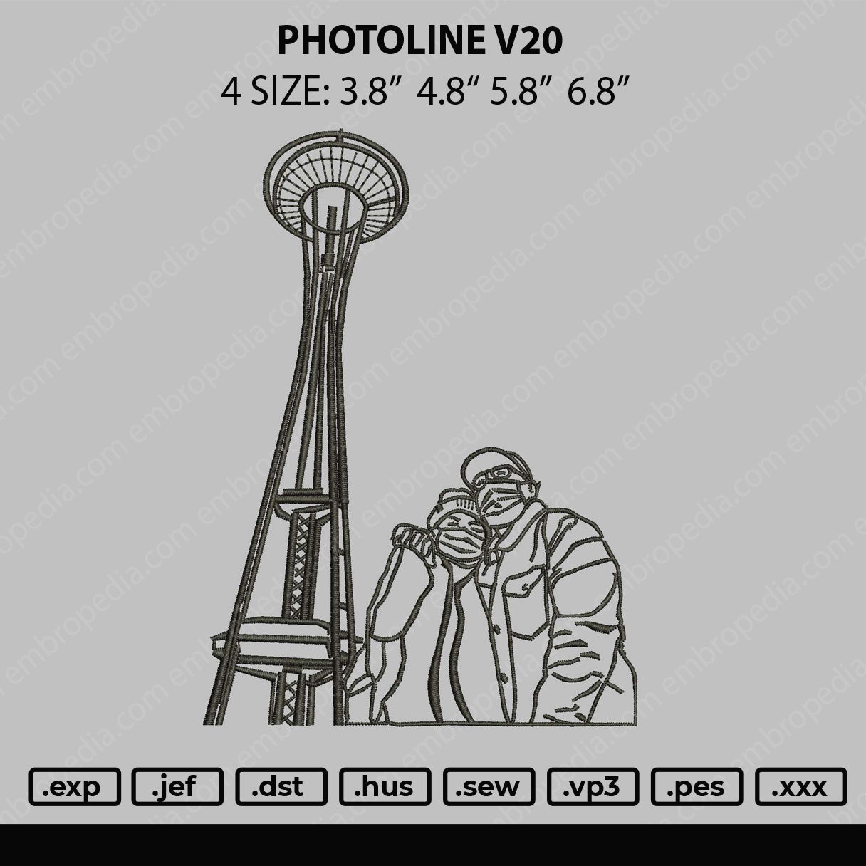 Photoline V20 Embroidery File 4 size