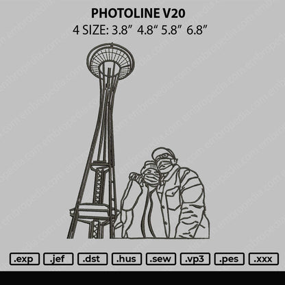Photoline V20 Embroidery File 4 size