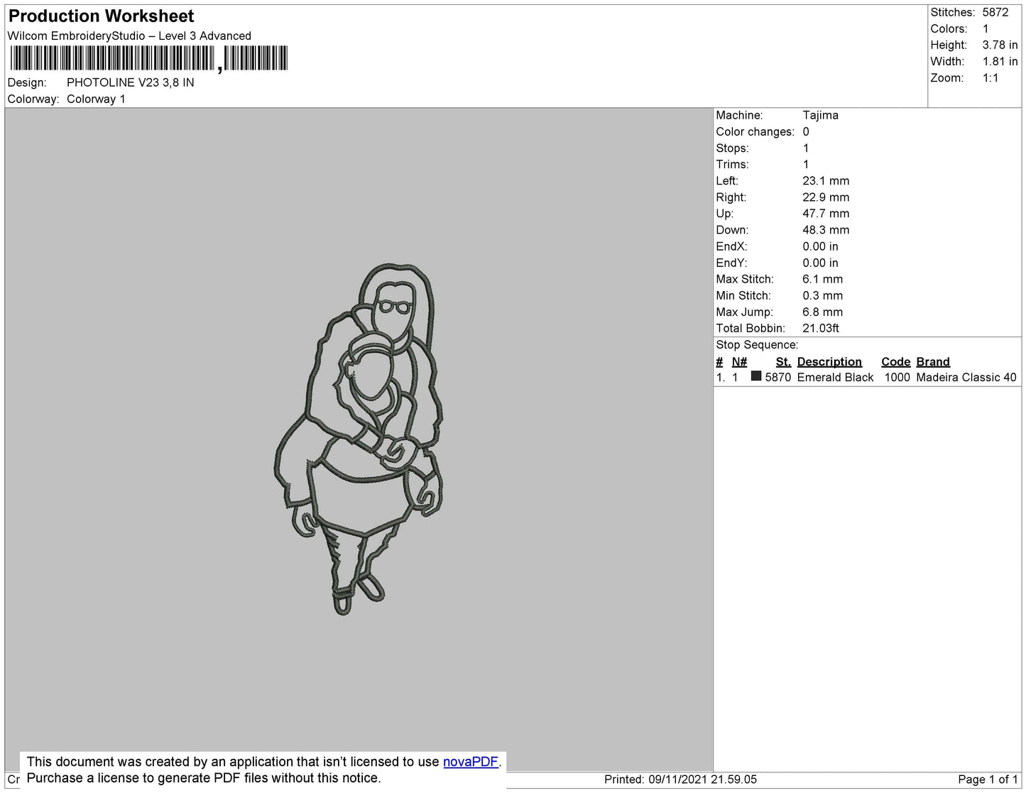 Photoline V23 Embroidery File 4 size