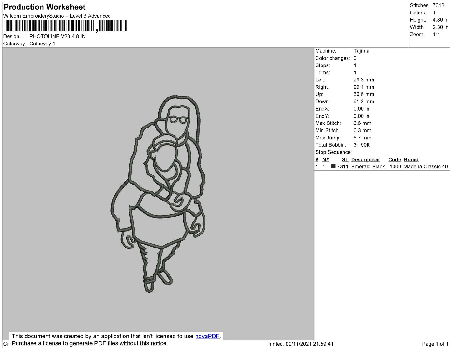 Photoline V23 Embroidery File 4 size