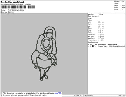 Photoline V23 Embroidery File 4 size