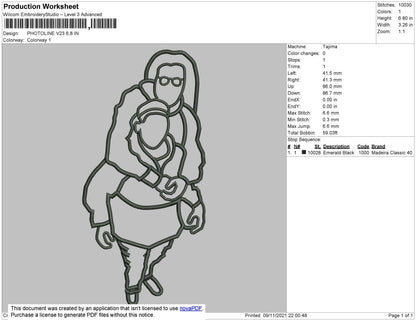 Photoline V23 Embroidery File 4 size