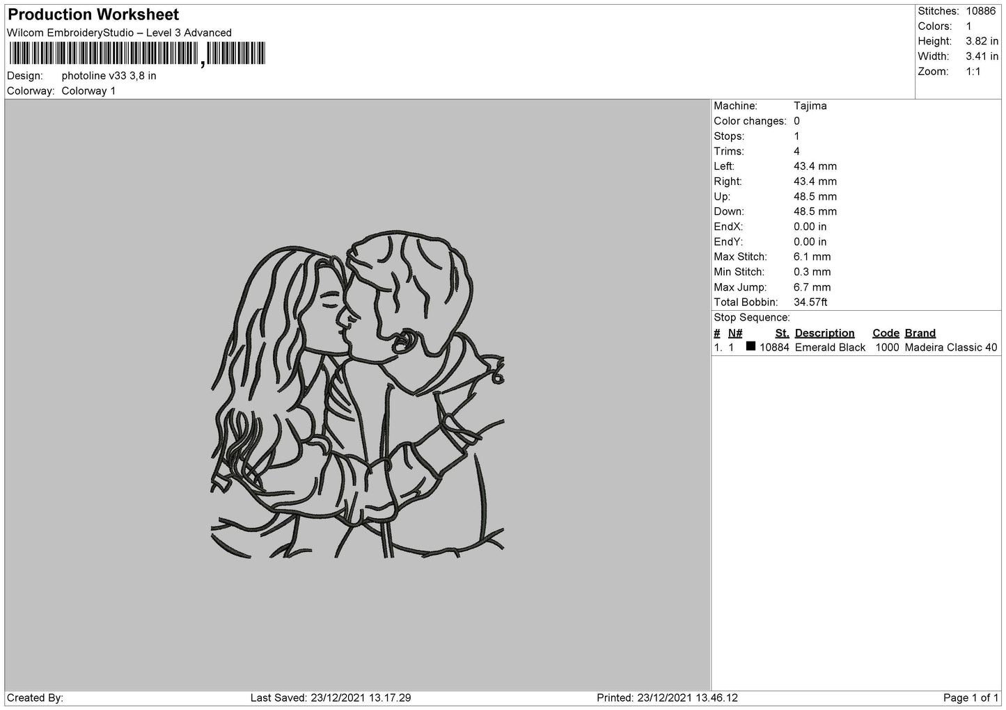 Photoline V33 Embroidery File 4 size