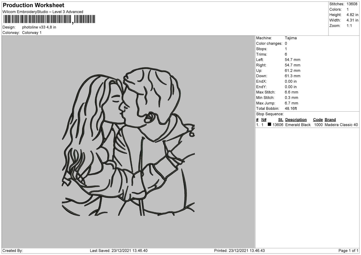 Photoline V33 Embroidery File 4 size