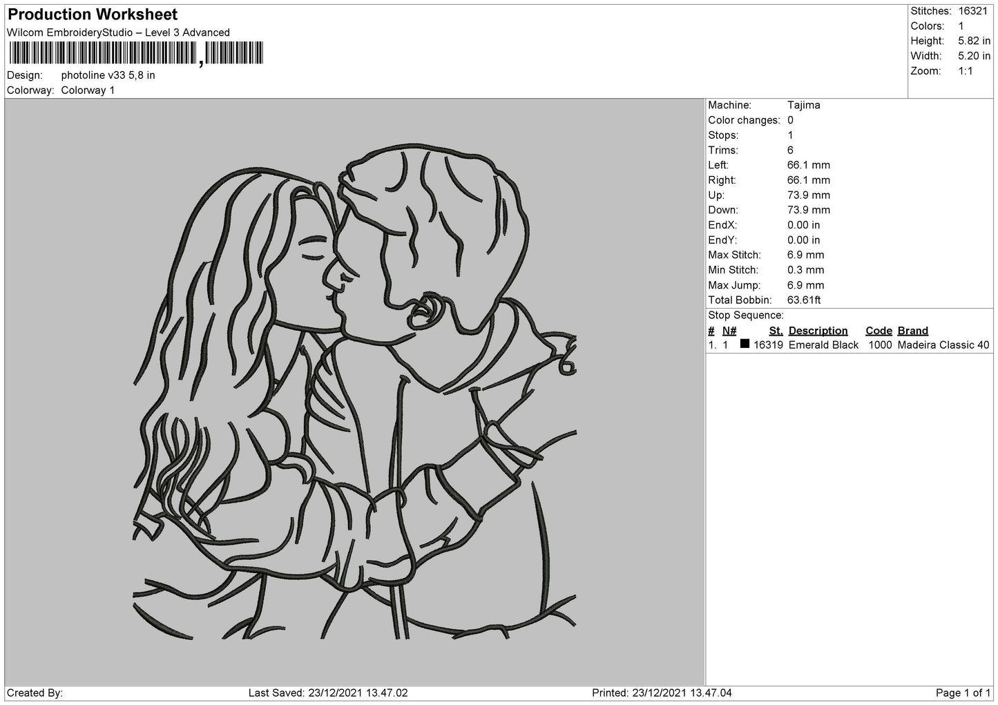 Photoline V33 Embroidery File 4 size