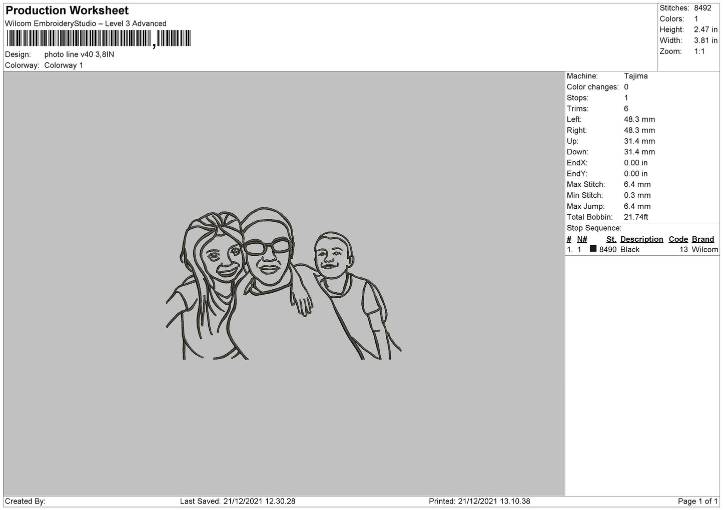 Photo Line V40 Embroidery File 4 size