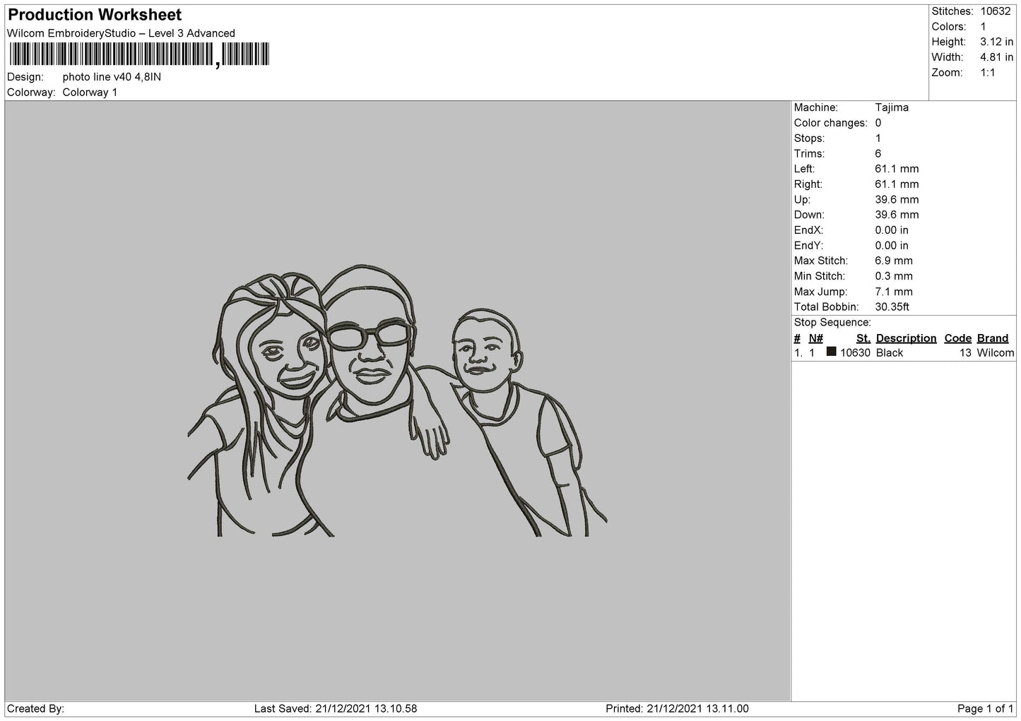 Photo Line V40 Embroidery File 4 size