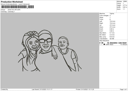 Photo Line V40 Embroidery File 4 size