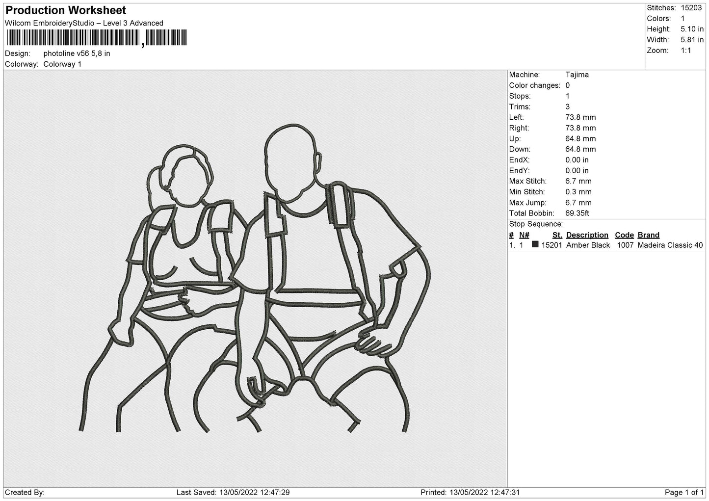 Photoline V56 Embroidery File 4 size