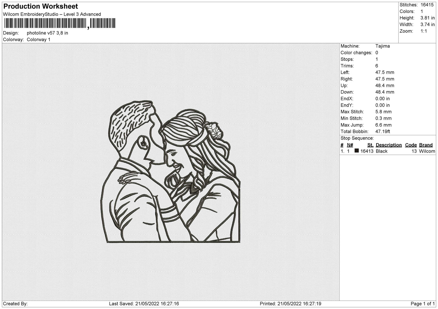 Photoline V57 Embroidery File 4 size