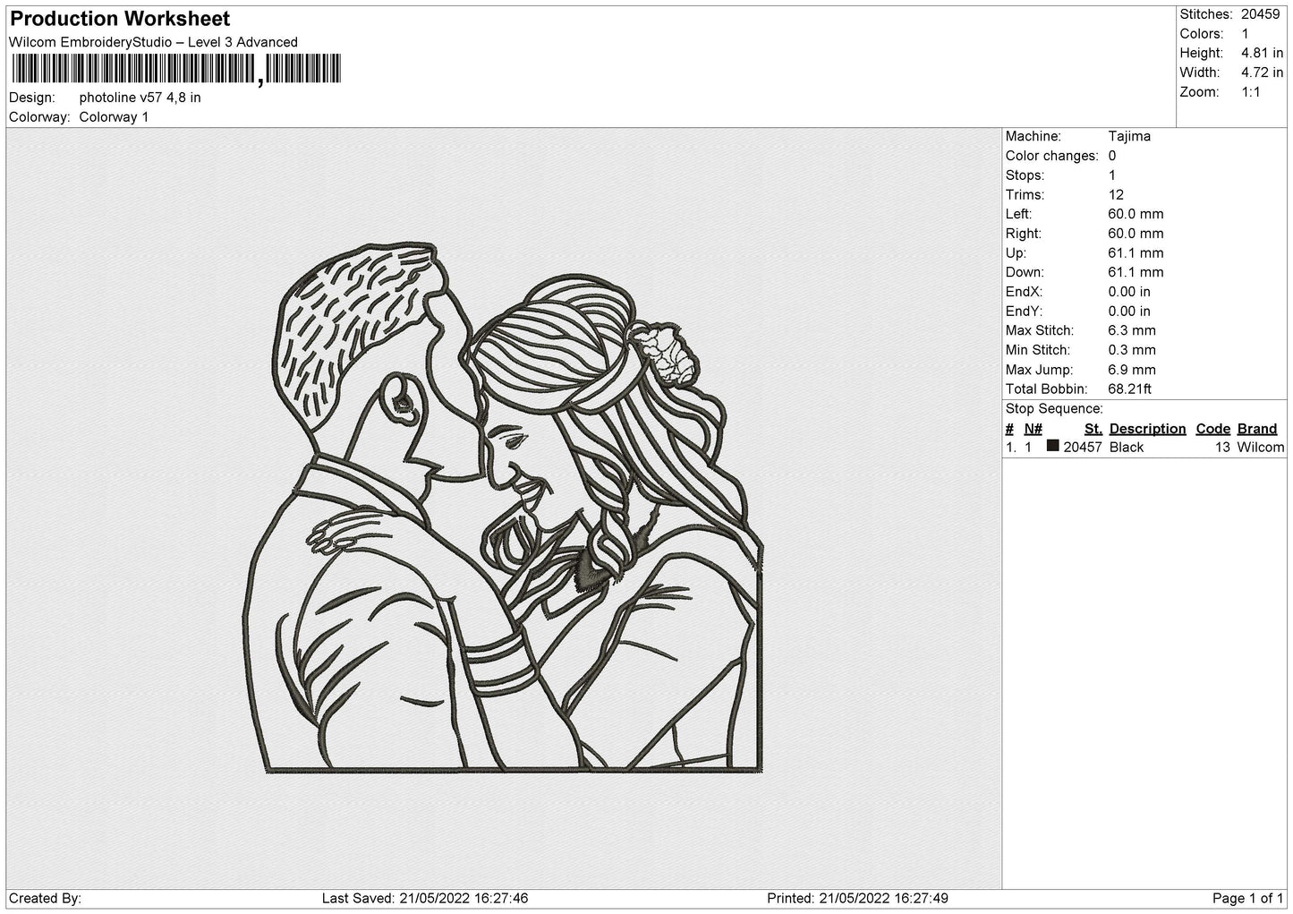 Photoline V57 Embroidery File 4 size