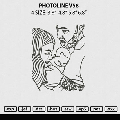 Photoline V58 Embroidery File 4 sizes