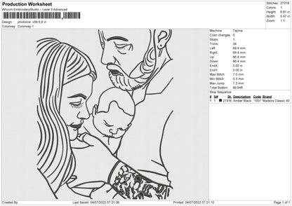Photoline V58 Embroidery File 4 sizes