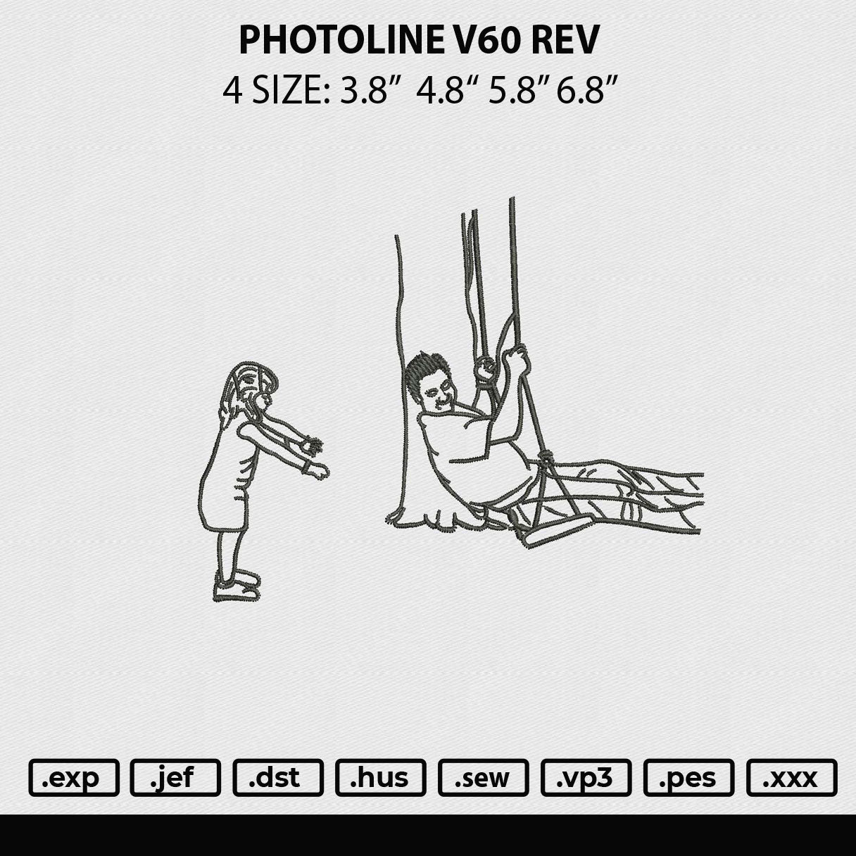 Photoline V60 Embroidery File 4 sizes